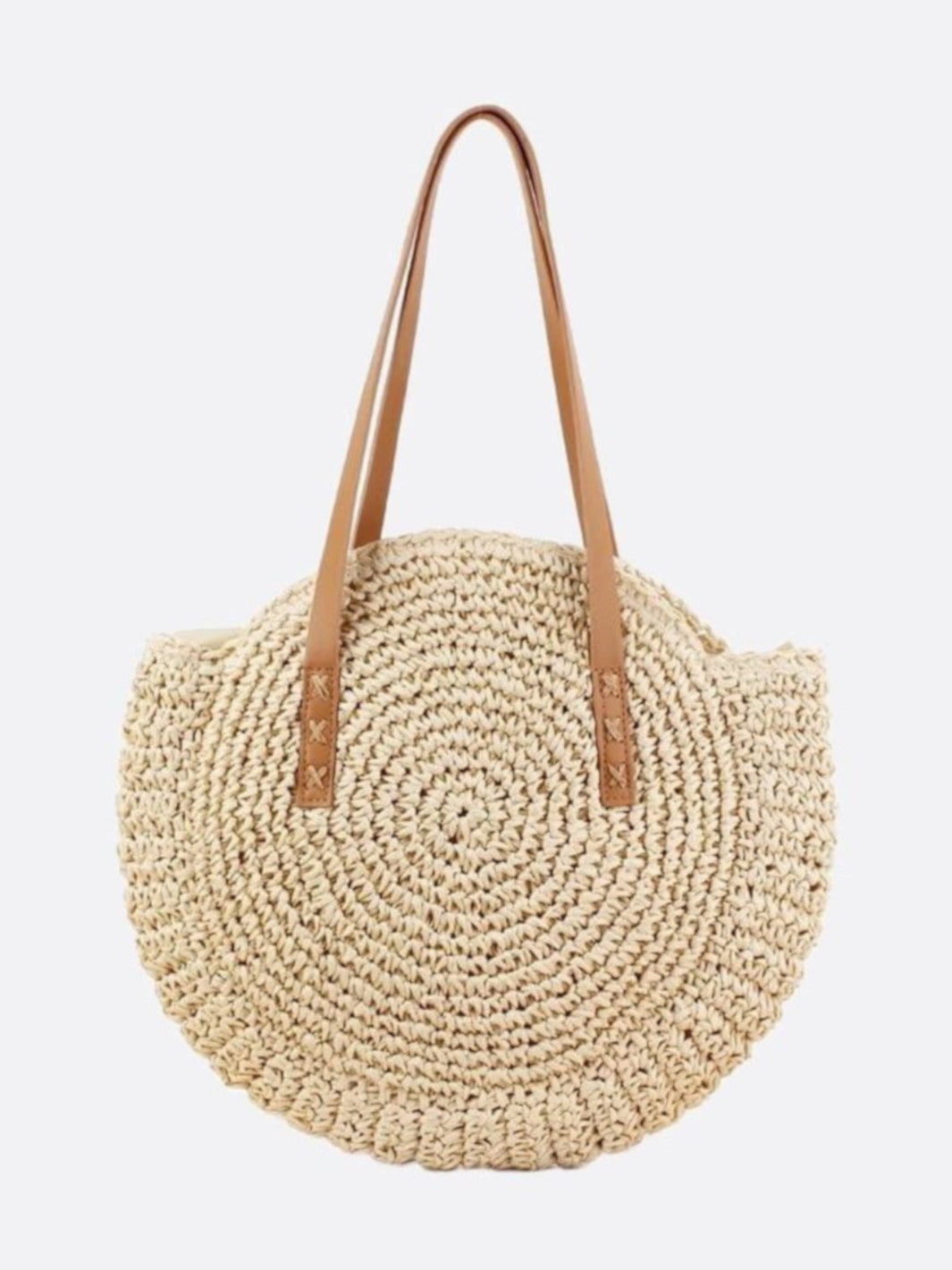 Sac paille couleur blanc ivoire