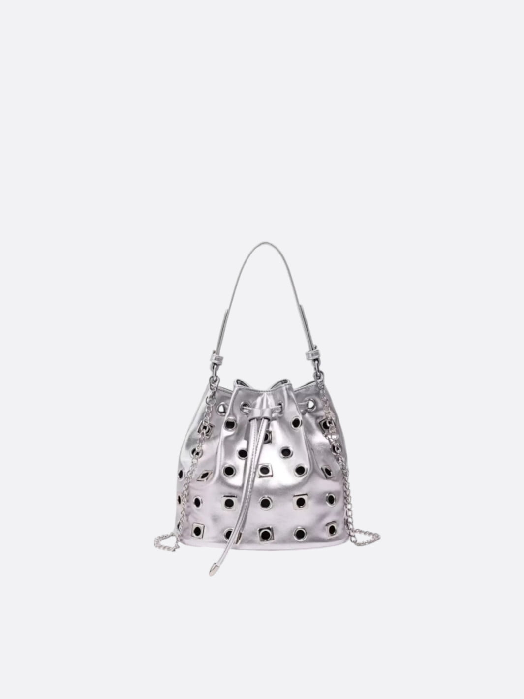 Sac seau œillet argenté