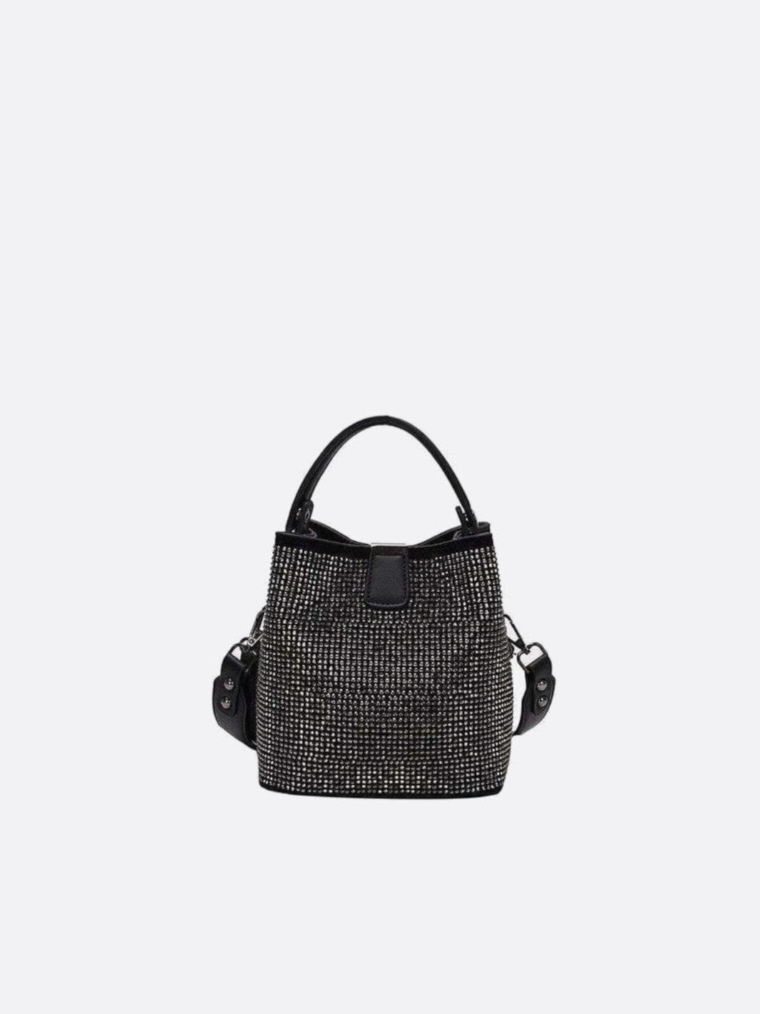 Sac seau avec strass argenté