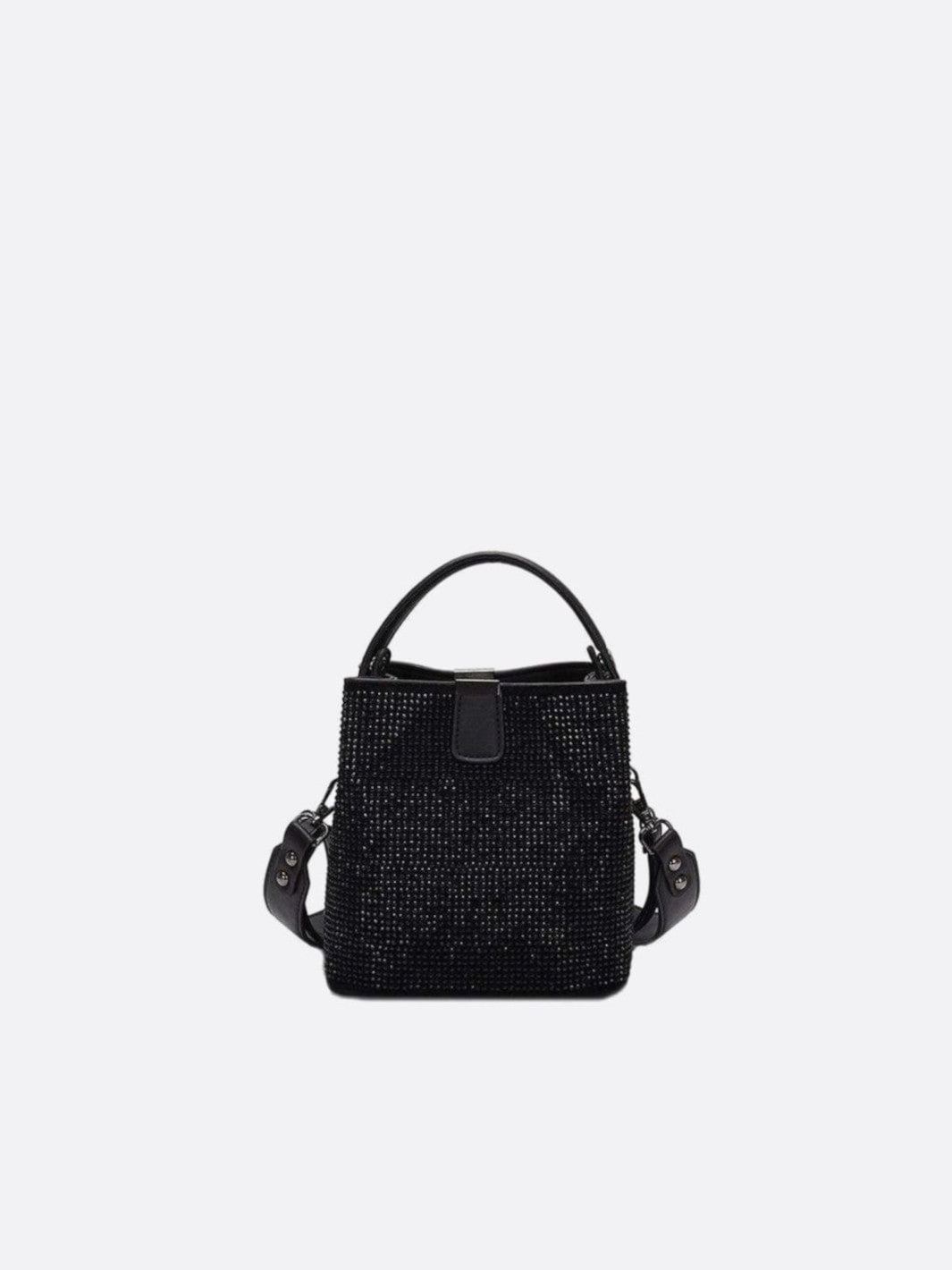 Sac seau avec strass noir
