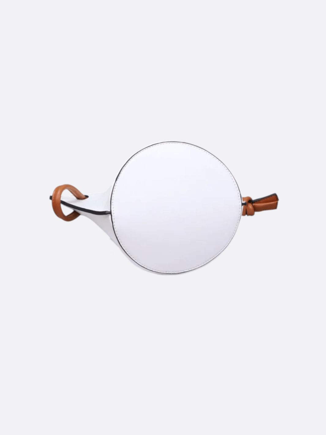 Sac seau en cuir blanc <br>Alcyon