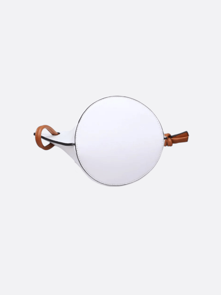 Sac seau en cuir blanc <br>Alcyon