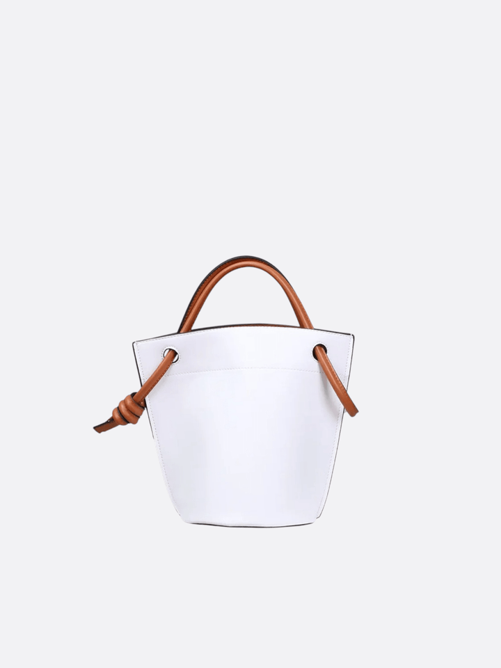 Sac seau cuir blanc