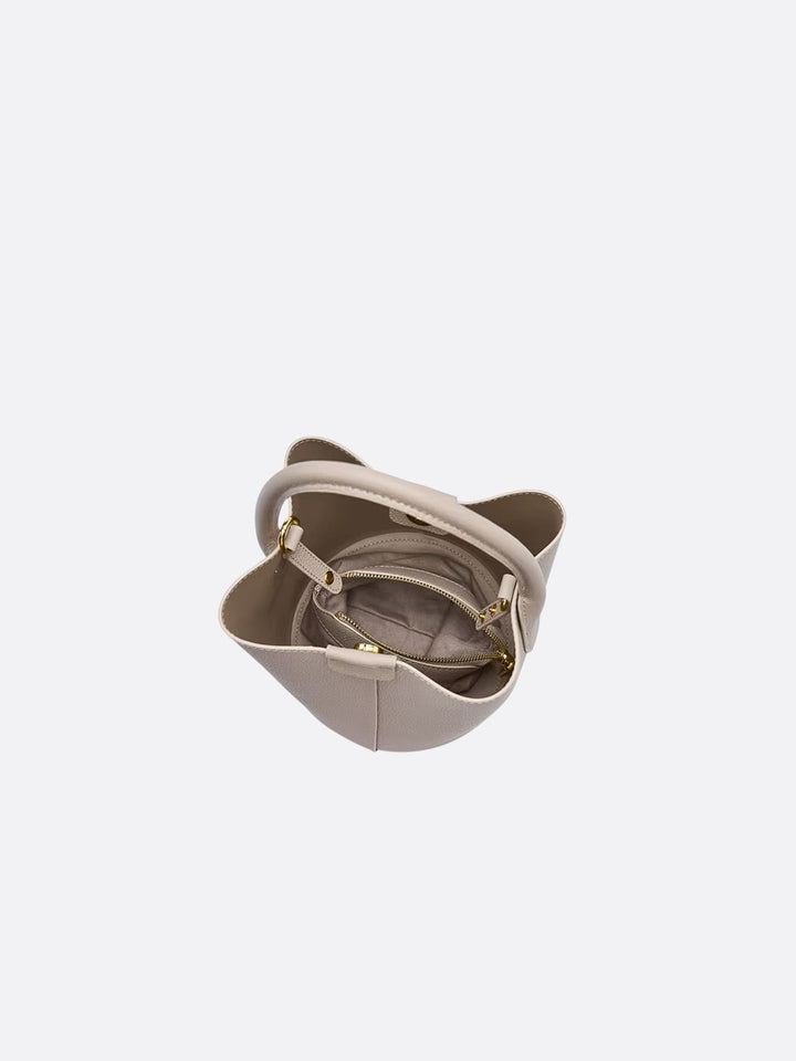 Sac seau en cuir grainé <br>Dune