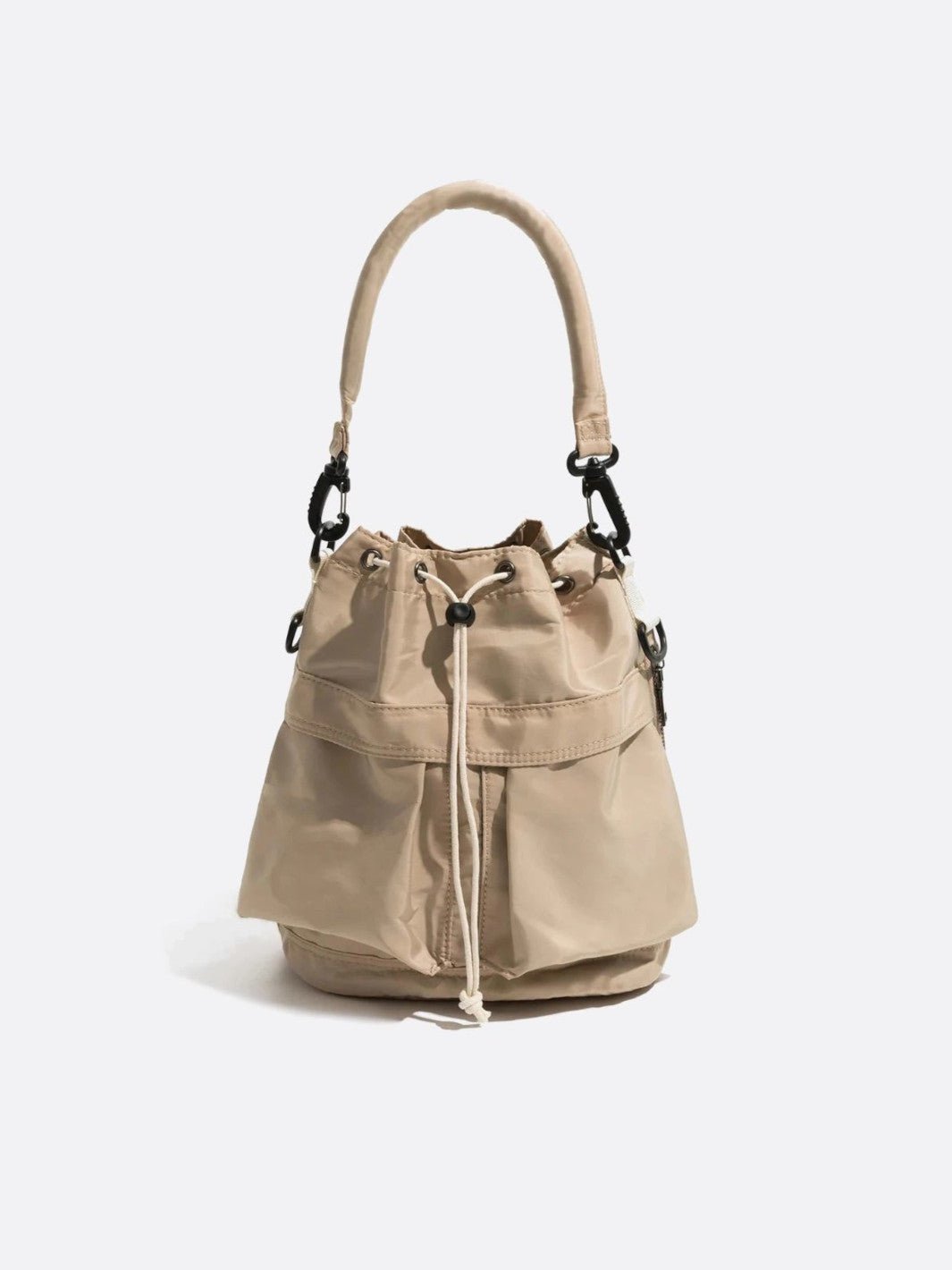 Sac seau nylon beige