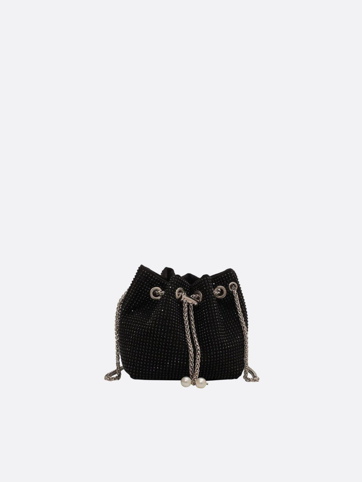 Sac seau strass noir