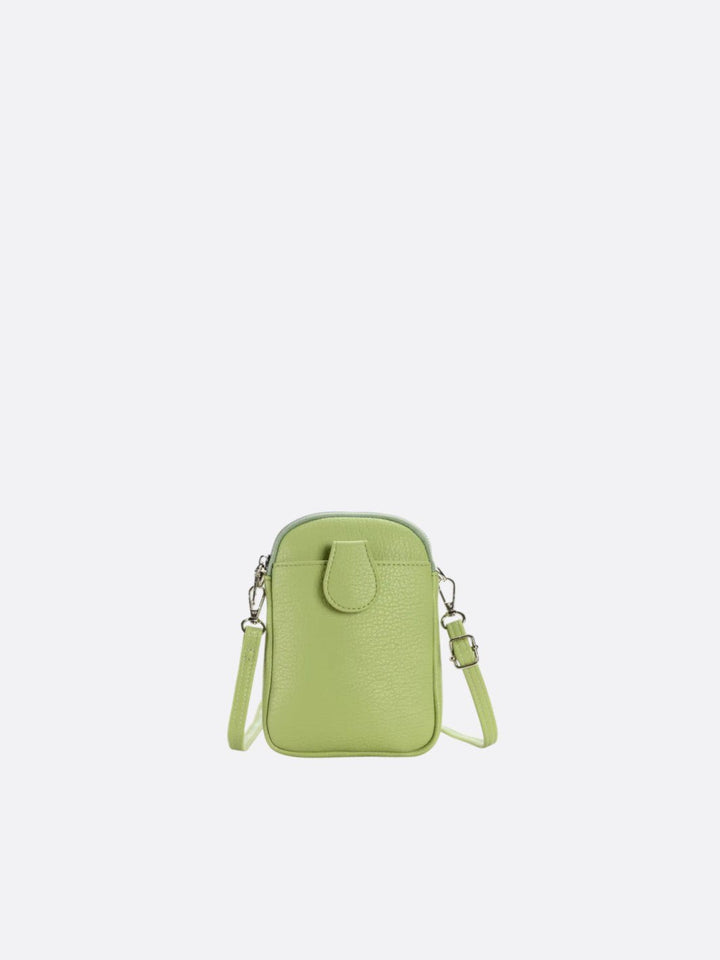 sac téléphone bandoulière vert