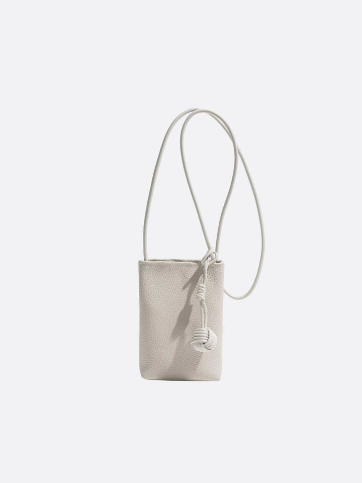 sac téléphone cuir blanc