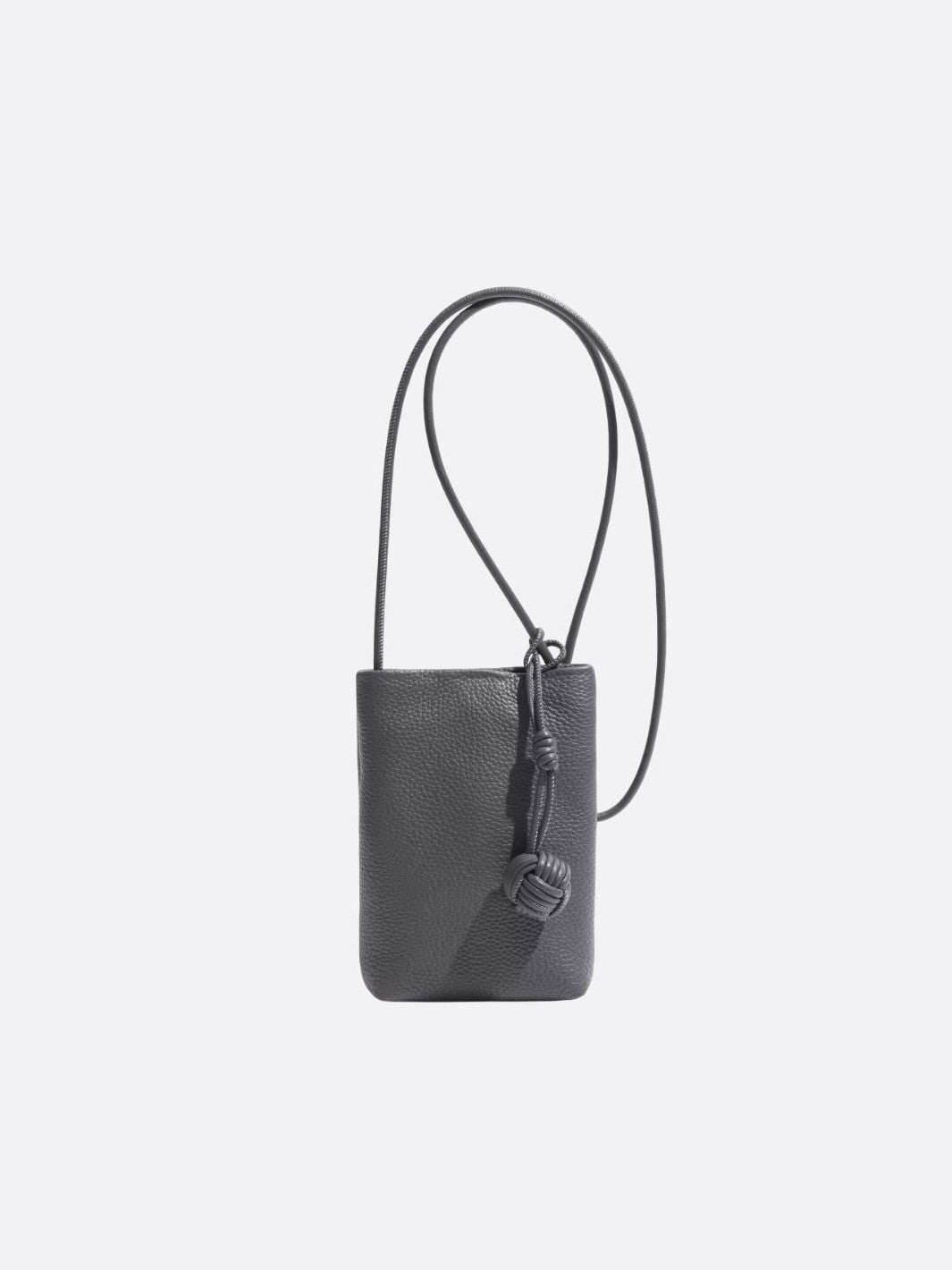 sac téléphone cuir gris
