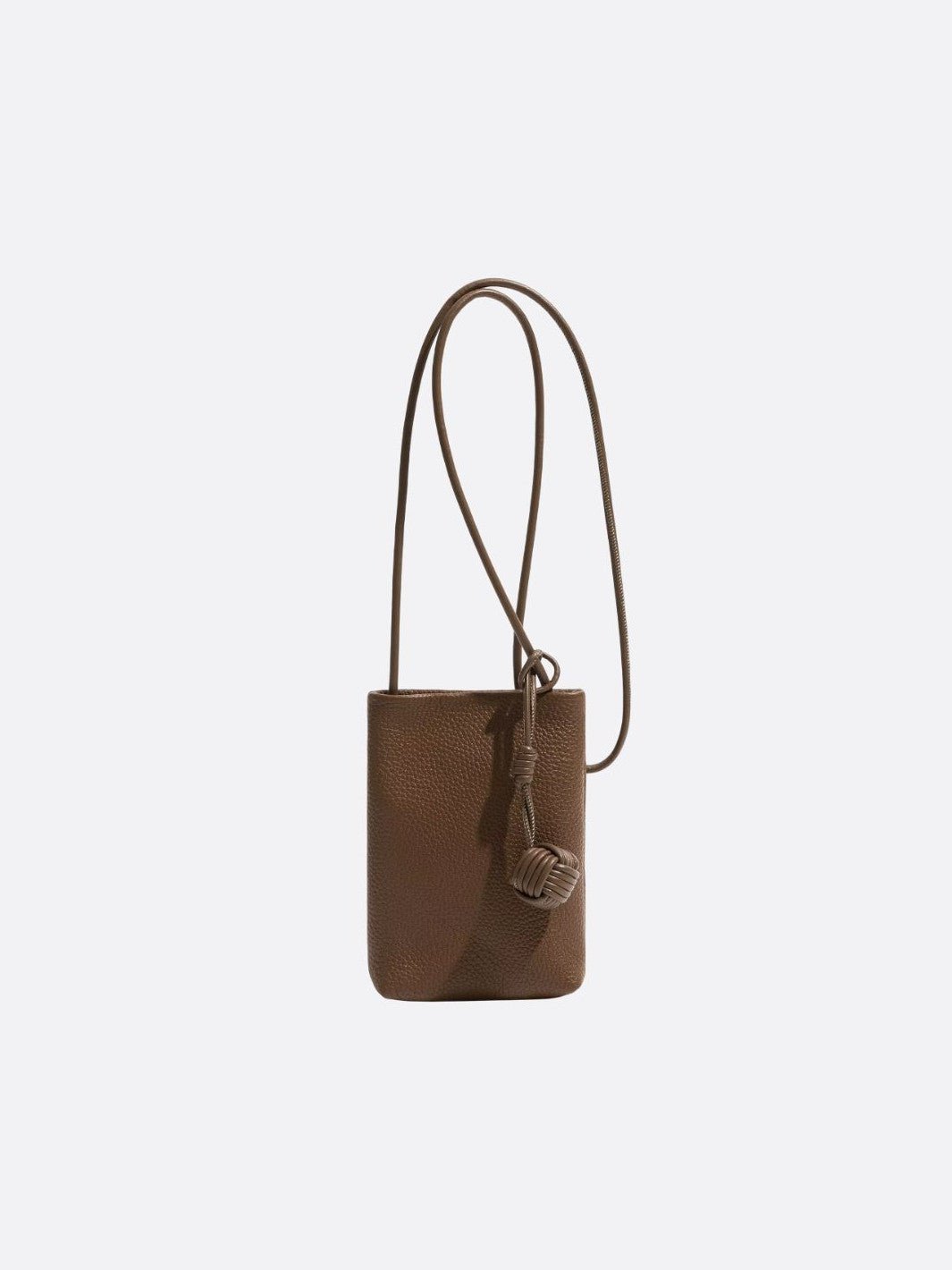 sac téléphone cuir marron