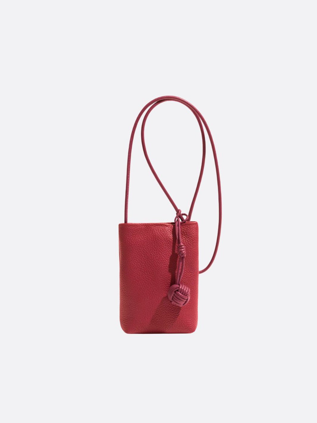 sac téléphone cuir rouge