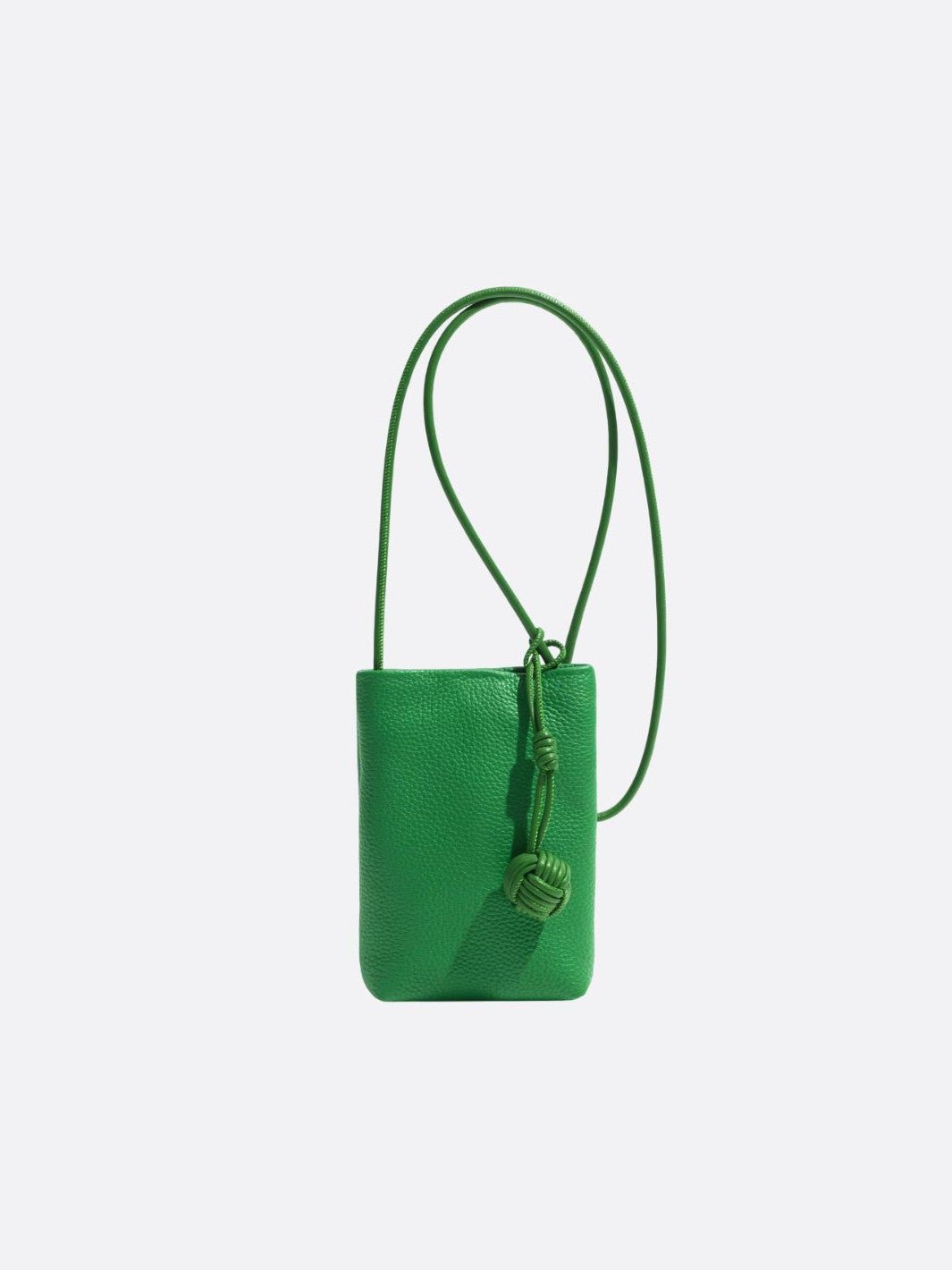sac téléphone cuir vert