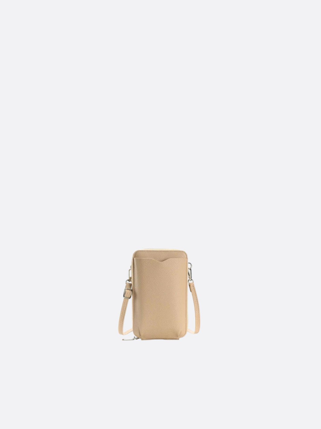 sac téléphone portefeuille beige