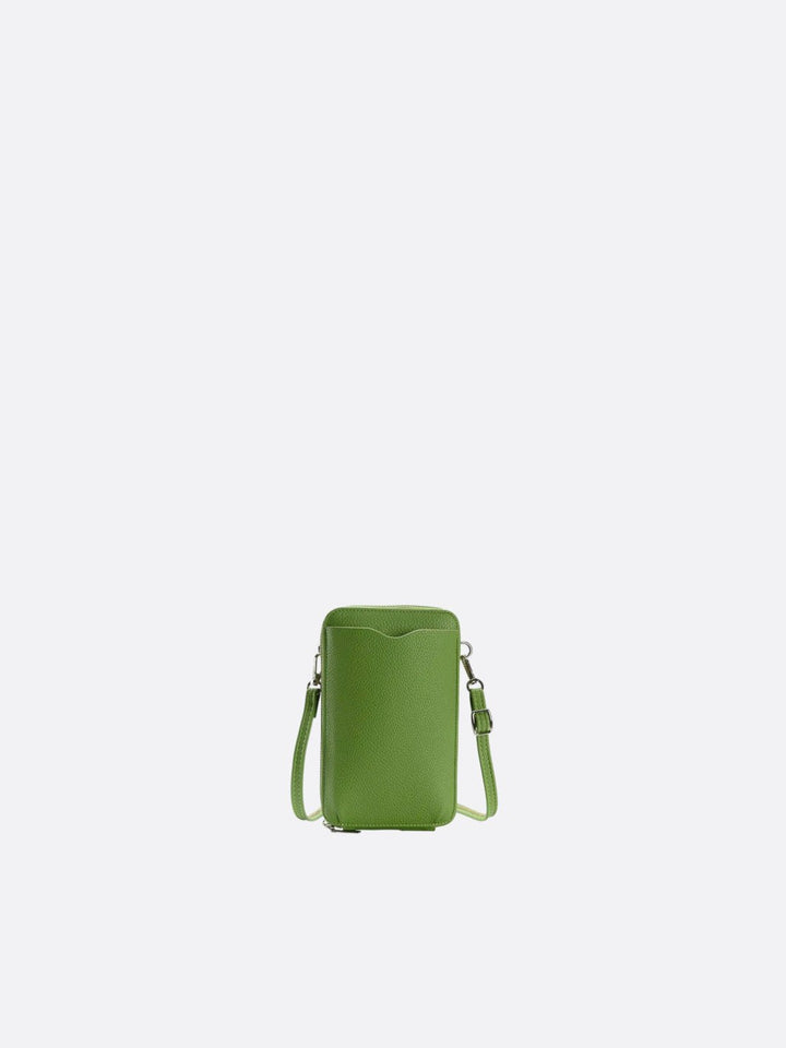 sac téléphone portefeuille vert