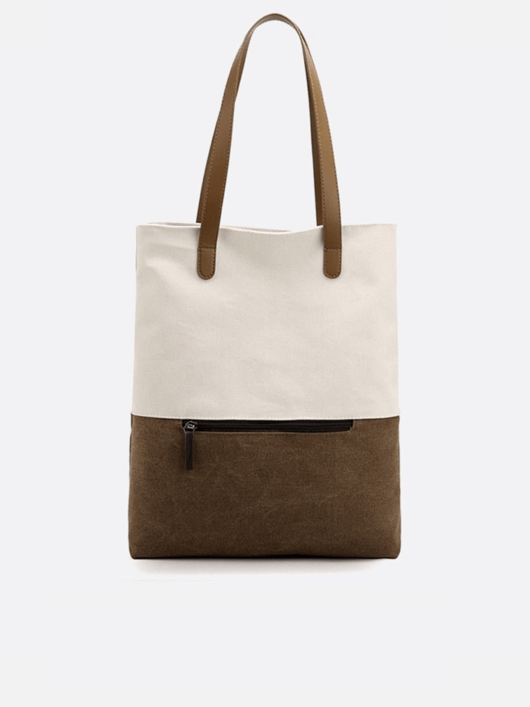 Sac toile blanc porté épaule et dos