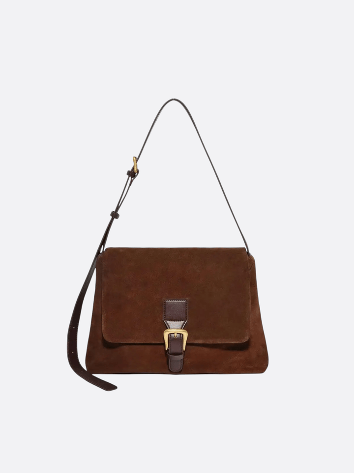 Sac trapèze bandoulière marron