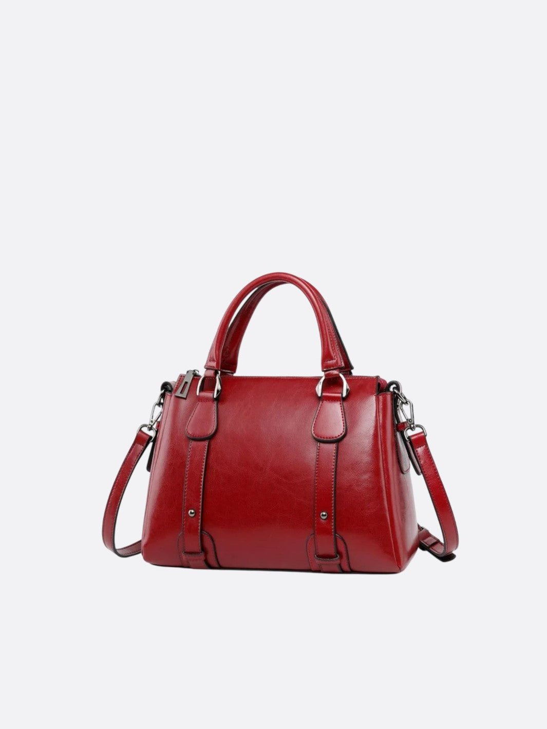 sac vintage cuir rouge