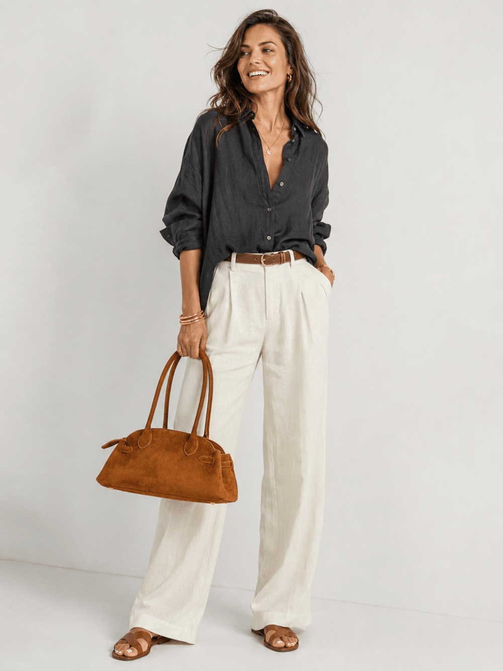 Sac daim marron