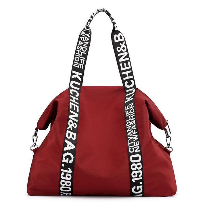 grand sac épaule nylon rouge