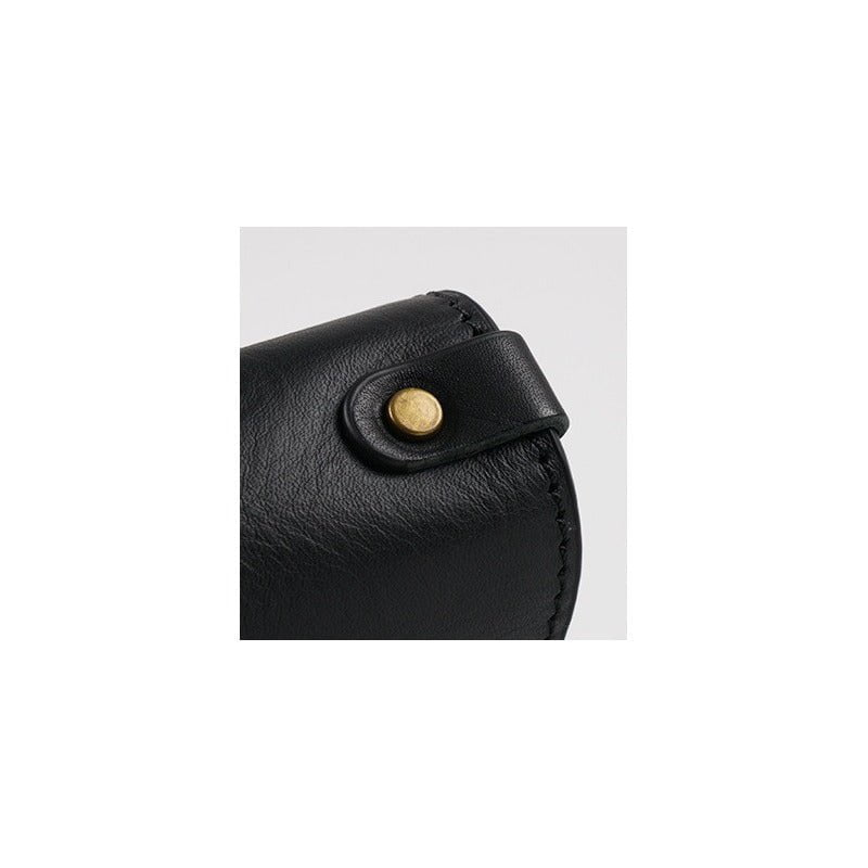 Small black leather shoulder bag