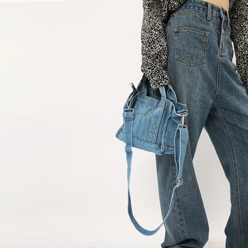 sac à main en toile de jean avec bandoulière femme