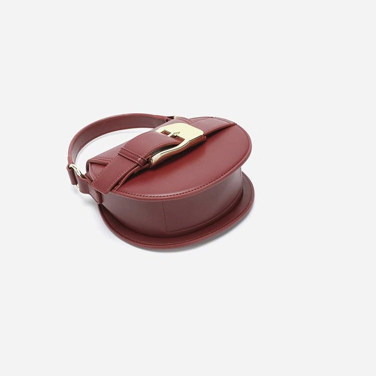 Round Leather Handbag