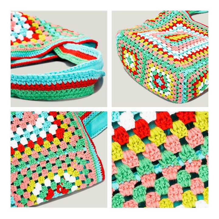 Crochet cotton tote bag 