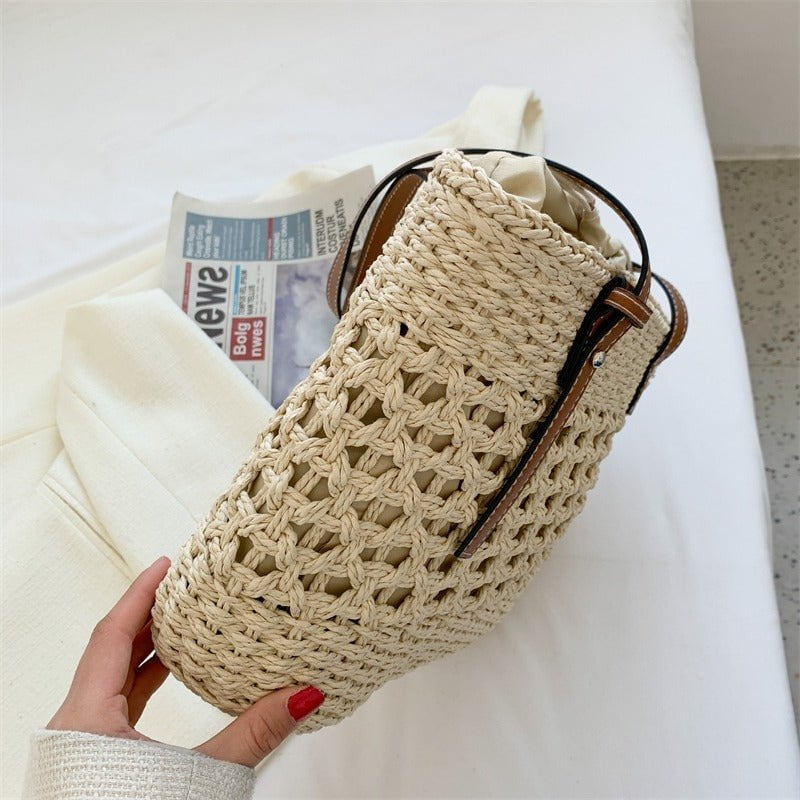 Rope tote bag with lining
