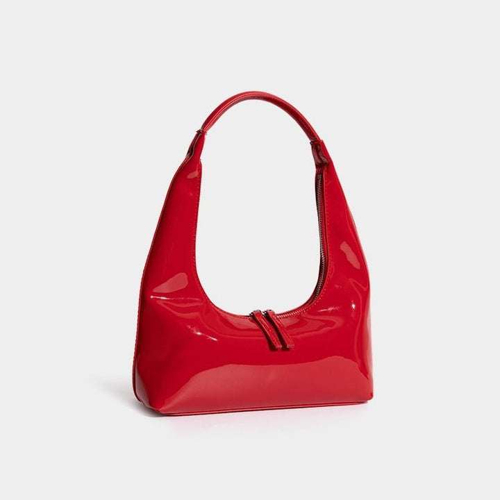 sac porté épaule cuir rouge