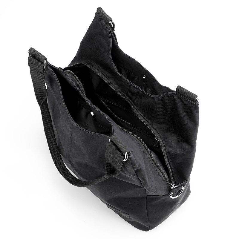 sac porté épaule fourre-tout en nylon avec poches extérieures