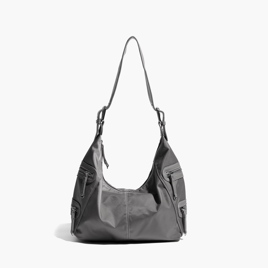 sac porté épaule nylon gris