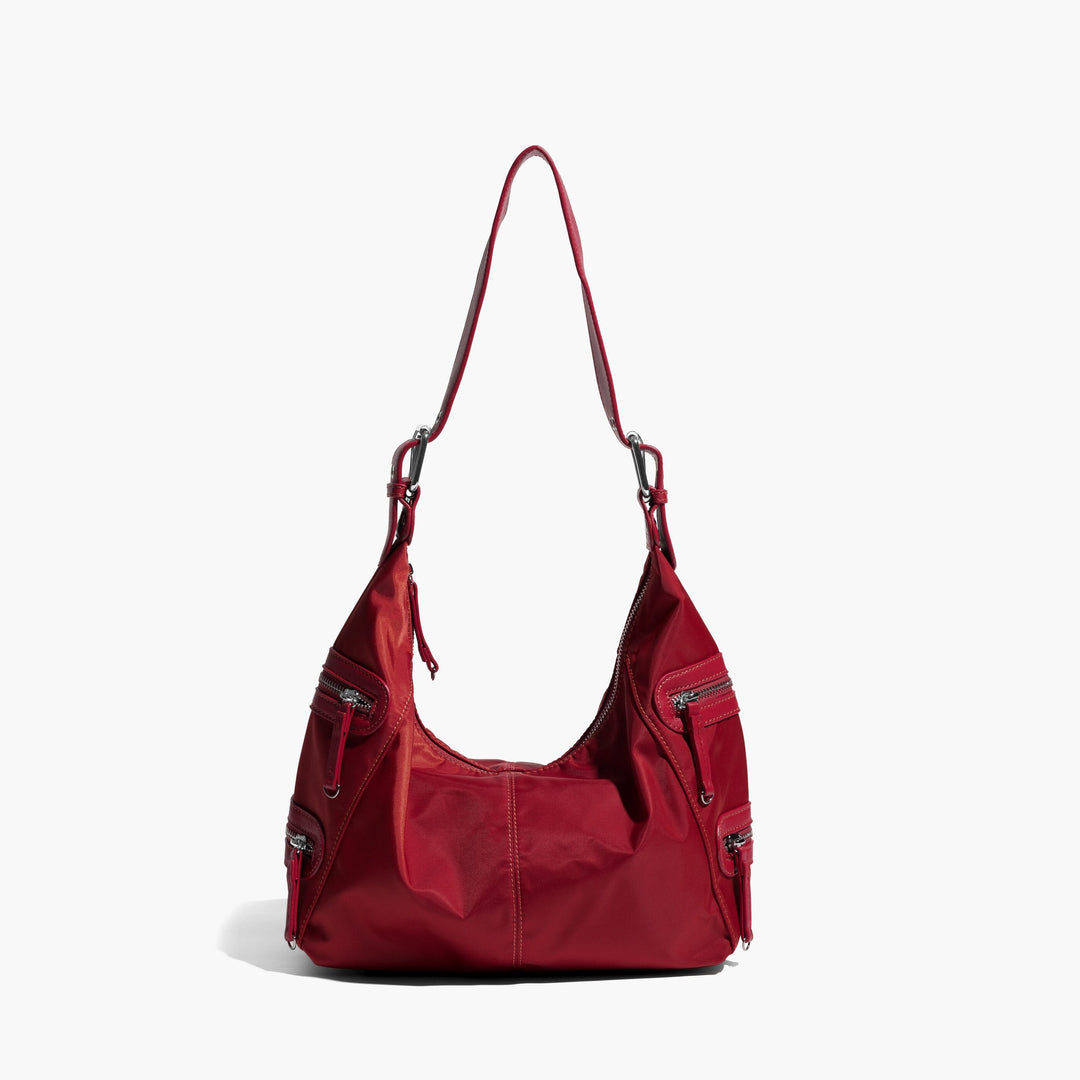 sac porté épaule nylon rouge